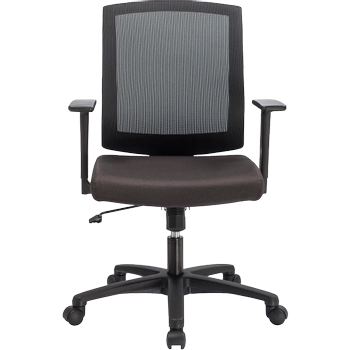 REALSPACE Karl Economy Bureaustoel Basis mechanisme Mesh, stof Vaste armleuning In hoogte verstelbare zitting Zwart 110 kg MC1002C (5571508)