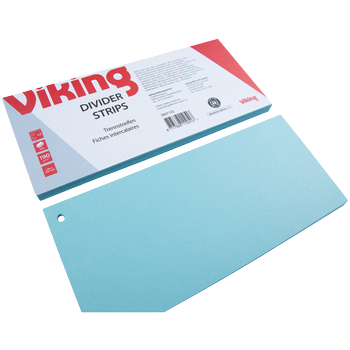 VIKING Scheidingsstroken 100% Gerecycled A4 Blauw Karton Rechthoekig 2 Gaten 5847192 100 Stuks (5847192)