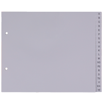 VIKING A - Z Alfabetische tabbladen A5 Grijs 20 tabs PP (Polypropeen) 2 Gaten 400195039 (400195039)