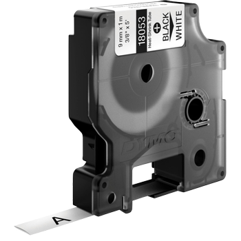 DYMO IND S0718280 / 18053 Authentiek Rhino Heat Shrink Labeltape Zelfklevend Zwart op wit 9 mm x 1.5m (FG614300RED)