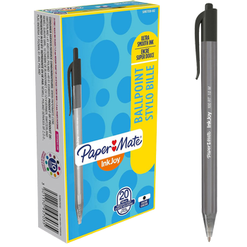 PAPERMATE InkJoy 100 RT InkJoy Intrekbaar Balpen Zwart 0,8 mm Medium Balpen 20 Stuks (S0957030)