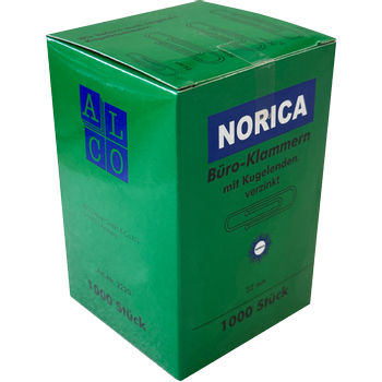 Norica Paperclips  Zilver 3,2 cm 1000 Stuks (2220)
