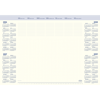 Brepols Bureauonderlegger 2026, 2027, 2028, 2029 1 Jaar per pagina Duits, Engels, Frans, Nederlands 5 (B) x 59 (D) x 41,2 (H) cm Crème 50 Vellen (1.041.9900.0)