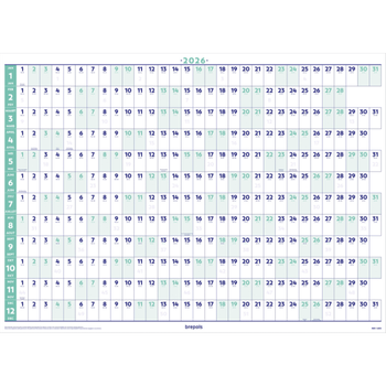 Brepols Jaarplanner 2026 1 Jaar per pagina Duits, Engels, Frans, Nederlands 59 (B) x 0,1 (D) x 82 (H) cm Blauw (1.853.9900.00.0.0)