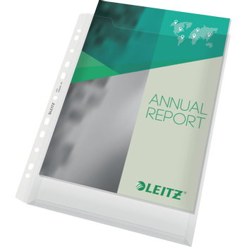 LEITZ Premium Showtassen A4 Glashelder Transparant 180 micron PP (Polypropeen) Boven 11 Gaten 5 Stuks (4751-30-03)