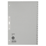 LEITZ Tabbladen 4300 A4 Grijs 20 tabs 4 gaats, karton A-Z