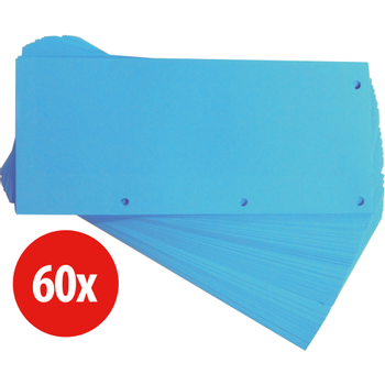 OXFORD Duo Scheidingsstroken A4 Blauw Karton Rechthoekig 4 Gaten 400013889 60 Stuks (400013889)