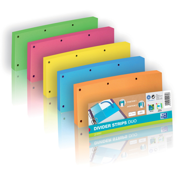 OXFORD Duo Scheidingsstroken A4 Groen Karton Rechthoekig 4 Gaten 400014012 60 Stuks (400014012)