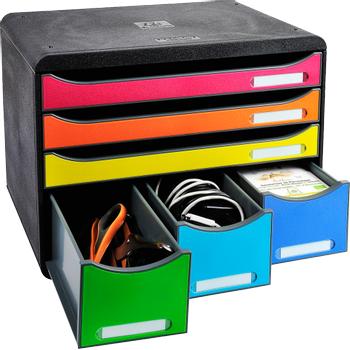 EXACOMPTA Ladekastje PS (Polystyreen) Multikleur 6 Lades 27 x 35,5 x 27,1 cm (306798D)
