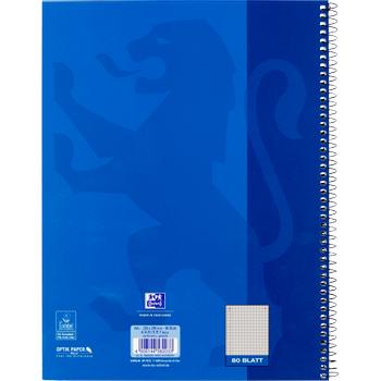 OXFORD Schrijfblok A4+ Geruit Spiraal gebonden Gelamineerd karton Blauw Geperforeerd 160 Pagina's (384408028/100050358)