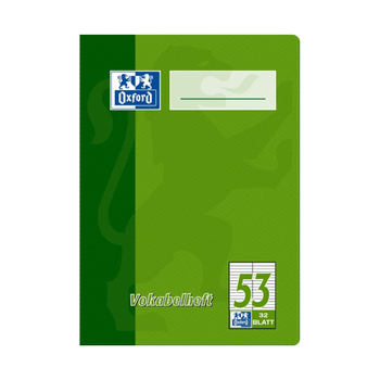 OXFORD Vocabulaireschrift A6 Gelinieerd Geniet Karton Donkergroen,  Groen 32 Pagina's 32 Vellen (384603253/100050398)