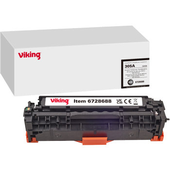 VIKING 305A compatibele HP tonercartridge CE410A zwart (6728688)