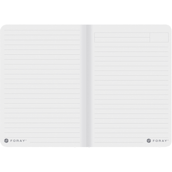 Foray Classic Notitieboek A6 Gelinieerd Gebonden PP (Polypropeen) Harde rug Zwart Niet geperforeerd 160 Pagina's 80 Vellen (6824542)
