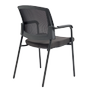 REALSPACE Sutton Stapelbare stoel Mesh, stof Vaste armleuning Zwart 110 kg Sutton 580 x 450 x 850 mm (6840405)