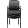 REALSPACE Sutton Stapelbare stoel Mesh, stof Vaste armleuning Zwart 110 kg Sutton 580 x 450 x 850 mm (6840405)