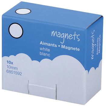 VIKING Whiteboard-magneten Wit 0,8 kg draagkracht 10 mm 10 Stuks (6851592)