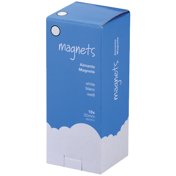VIKING Whiteboard-magneten Wit 2 kg draagkracht 30 mm 10 Stuks (6851673)