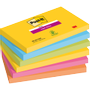 POST-IT Carnival Super Sticky Notes 127 x 76 mm Kleurenassortiment Rechthoekig Blanco 6 blokken à 90 Vellen