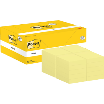 POST-IT Notes 38 x 51 mm Canary Yellow Geel 100 Vellen Voordeelpak 16 + 4 GRATIS (653CYVP20)