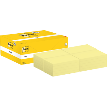 POST-IT Notes 127 x 76 mm Canary Yellow Geel 100 Vellen Voordeelpak 16 + 4 GRATIS (655CYVP20)