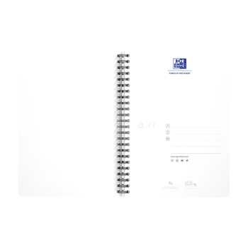 OXFORD Office Essentials Schrijfblok A5 Geruit Spiraal gebonden Karton Zwart Niet geperforeerd 180 Pagina's 90 Vellen (100102565)