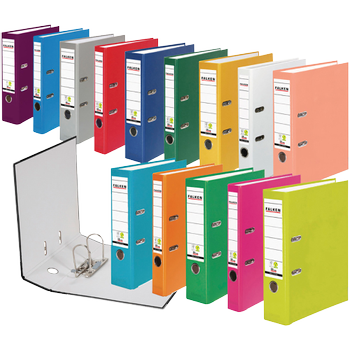 FALKEN PP-Color Smal Classeur A4 50 mm Wit 2 Ringen Karton, PP (Polypropeen) (9984121)