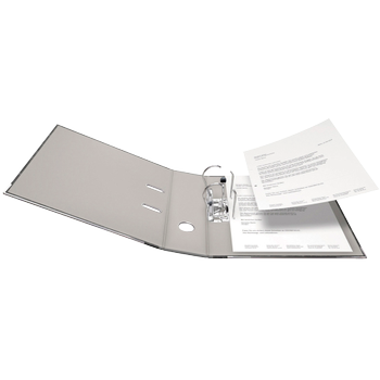 FALKEN Breed Classeur A4 80 mm Grijs 2 Ringen 10311975 Karton Wolkenmarmer (10311975)