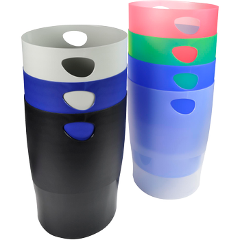 EXACOMPTA Prullenbak 15 l Zwart PP (polypropeen) Ecobin Linicolor (453014D)