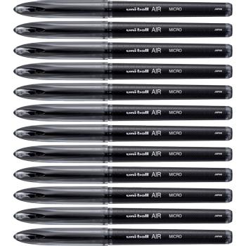 UNI-BALL Air Micro Tintenroller UBA-188-M Rollerballpen Zwart 0,3 mm Fijn 12 Stuks (190470000)