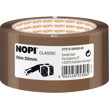 Nopi Verpakkingstape Classic 50 mm x 66 m Bruin (57212-00000-04)