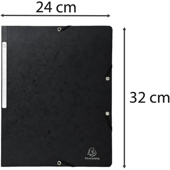 EXACOMPTA Map 5561E A4 Zwart Karton 24 x 3 x 32 cm (5561E)