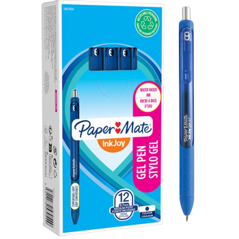 PAPERMATE InkJoy Intrekbaar Gelpen Blauw 0,7 mm Medium Rollerball 12 Stuks (1957054)