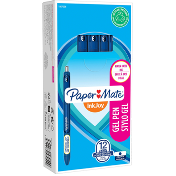 PAPERMATE InkJoy Intrekbaar Gelpen Blauw 0,7 mm Medium Rollerball 12 Stuks (1957054)