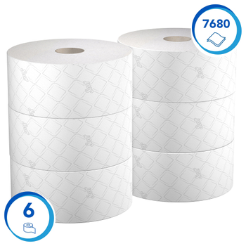 SCOTT Control Recycled 100% Toiletpapier 2-laags 8569000 6 Rollen à 1280 Vellen (8569000)