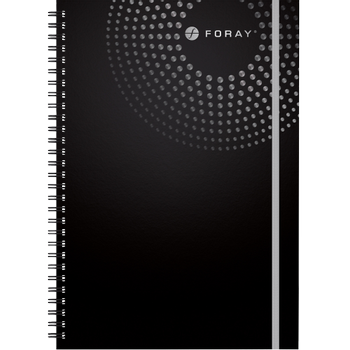 Foray Executive Notitieboek A5+ Gelinieerd Draadgebonden PP (Polypropeen) Zwart Geperforeerd 160 Pagina's 80 Vellen (9171821)