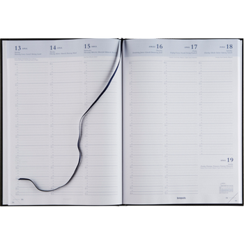 Brepols Omega Lima Agenda 2026 A4 1 Week per 2 pagina's Duits, Engels, Frans, Italiaans,  Nederlands,  Spaans Blauw 0, 030, 1256, 06, 6, 0 (0.030.1256.06.6.0)