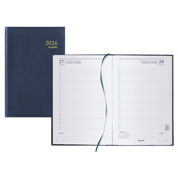 Brepols Saturnus Luxe Lima Agenda 2026 Speciaal 1 Dag per pagina Duits, Engels, Frans, Nederlands Blauw 0, 216, 1256, 06, 6, 0 (0.216.1256.06.6.0)