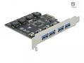 DELOCK Delock PCI Express x1 Karte zu 4 x extern USB Typ-A Buchse SuperSpeed USB