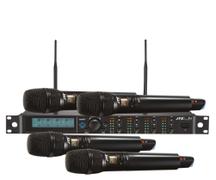 JTS 4-kanavainen diversity vastaanotin järjestelmä - R-4 4-kanavainen diversity vastaanotin sisältäen 4kpl R-4THA käsilähettimiä