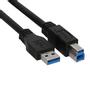 Kindermann USB 3.0 kaapeli - USB A-koiras/USB B-koiras,  1m, 5 Gbit/s