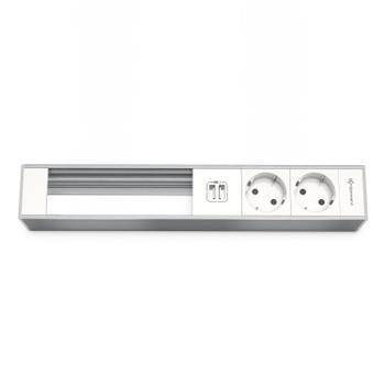 Kindermann Module holder - 6-slot alu - 2 sähkö, 1 tupla USB lataus (7449000332)
