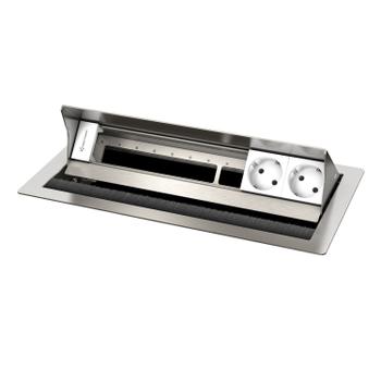 Kindermann CablePort standard² - 6-slot teräs - 2 sähkö (7492000062)