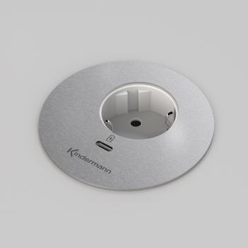 Kindermann CablePort table³ - Pöytäkaivo sähkö- ja USB/ C-liitännöillä (7449000042)