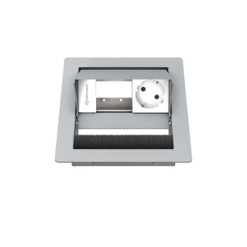 Kindermann CablePort standard² - 2-slot RAL 9006 - 1 sähkö (7492000031)
