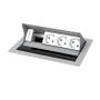 Kindermann CablePort standard² - 4-slot RAL 9006 - 3 sähkö (7492000073)