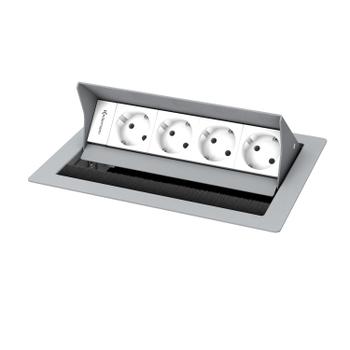 Kindermann CablePort standard² - 4-slot RAL 9006 - 4 sähkö (7492000074)