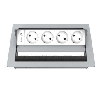 Kindermann CablePort standard² - 4-slot RAL 9006 - 4 sähkö (7492000074)