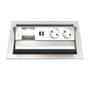 Kindermann CablePort standard² - 4-slot teräs - 2 sähkö, 1 tupla USB lataus (7492000152)