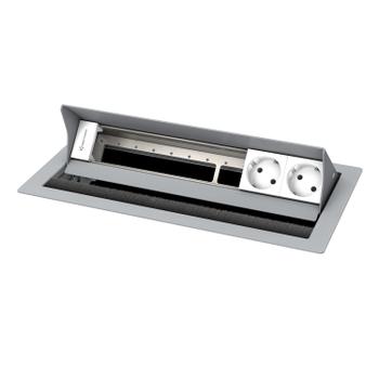 Kindermann CablePort standard² - 6-slot RAL 9006 - 2 sähkö (7492000082)