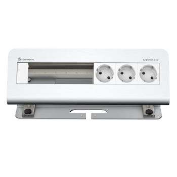 Kindermann CablePort desk² - 6-slot alu - 3 sähköä (7430000063)